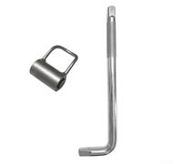 Chiave per valvole ad angolo a 4 e 6 punti per la riparazione di tubi dell'acqua in spazi ristretti, design con asta curva per accesso sotto il lavandino, strumento idraulico in acciaio durevole (B)