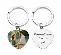 Chiave Personalizzata con Foto e Testo - Stampa a colori UV - Regalo per Mamma, Papà, Lui, Lei, Nonni, Famiglia - Ricordo per Compleanno, Natale, Anniversario (Festa della Mamma, Festa del Papà, ecc.)