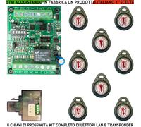 CHIAVE PROSSIMITÀ TRASPONDER KIT 8 CHIAVI SICUREZZA ANTIFURTO AUTOMATISMI 12 VCC