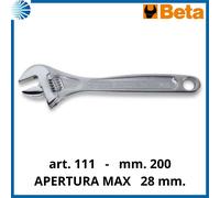 Chiave regolabile a rullino universale inglese professionale beta 111 mm. 200