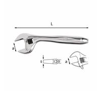 Chiave regolabile a rullo con regolazione rapida Usag 294 AD 150-6" U02940012