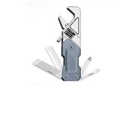 Chiave regolabile Multitool 6 in 1 con cacciavite apribottiglie e lima, compatta per la casa per la riparazione di biciclette, apertura ganascia 2,5 cm, acciaio inossidabile 30Cr13 con guaina in nylon