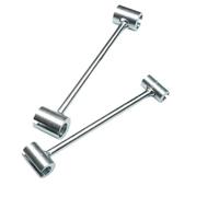 Chiave regolabile per cerniere a bandiera (8 - 25 mm) - Chiave in acciaio resistente con doppia dimensione interna (14 - 19 mm e 23 - 25 mm), argento, per F (2 pezzi)