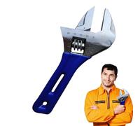 Chiave regolabile, regolabile, portatile, con manico corto, per principianti, lavori idraulici, collegamento tubo di scarico, manutenzione dadi bulloni