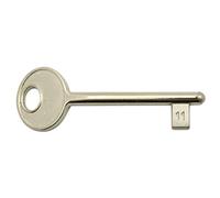 Chiave SOLO per Serrature a Incasso AGB. (CIFRATURA N. 11, NICHELATO)