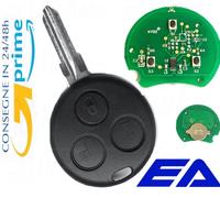 CHIAVE TELECOMANDO PER SMART 450 3 TASTI COMPLETO CHIP SCHEDA ELETTRONICA IEA