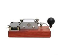Chiave telegrafica manuale, USB per allenatore di codice morse con simulazione della luce del suono, base in palissandro per prosciutto, radio CW Practice(A)