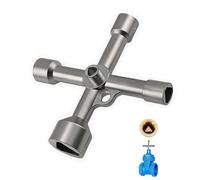 Chiave triangolare, chiave triangolare a 4 vie, 7 mm/10 mm/12 mm/13 mm/18 mm, adatta per triangoli con lunghezze laterali di 4,5 - 13,5 mm, per dissuasori, bidoni della spazzatura, contatori elettrici
