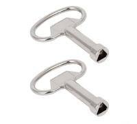 Chiave triangolare per contatori di servizio, inclusi gas ed elettrico, strumento in acciaio inox per accesso all'armadio e lettura fai da te dei contatori, confezione da 2