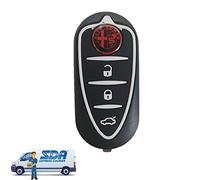 Chiave TUTTI I COLORI per Telecomando Alfa Romeo MiTo Giulietta Guscio con Lama a 3 tasti + LOGO (NERO+LOGO SCURO)