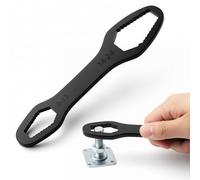 Chiave universale a doppia estremità, strumento manuale Torx multifunzione, autoserrante, regolabile, metrica, 8-22 mm, per casa, auto e bici, colore nero