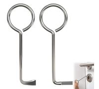 Chiave universale guardia, 2 pezzi grimaldelli professionale, chiave universale per porte stanze, set grimaldelli con chiave guardia, set grimaldelli con strumento apertura, argento