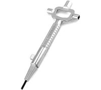 Chiave universale legno zinco multiforme, 75mm, argento, robusta