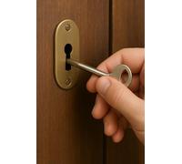 Chiave Universale Passpartout per Serrature Patent Interno | Compatibile AGB Serie Centro e Vecchio Tipo | Finitura Oro/Bronzato (Bronzo)