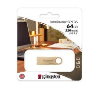 Kingston Technology DataTraveler 64GB 220MB/s Drive USB 3.2 Gen 1 in Metallo SE9 G3