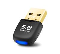 Chiavetta Bluetooth per PC, Adattatore Bluetooth 5.4 USB Low Latency, Plug & Play, Ricevitore Bluetooth con Windows 11/10/8.1/7 per PC Fisso/Laptop