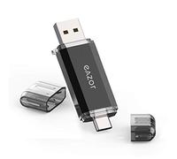 Chiavetta di tipo C, 2 in 1, OTG USB C + USB 3.0, impermeabile, con portachiavi in metallo, per computer, MacBook, Google Chromebook Pixel, Samsung Galaxy (TYPE-C256GB 3.0)
