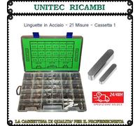 Chiavetta in acciaio linguetta dritta cassetta n.1 assortimento scatola da 270pz