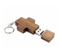 Chiavetta USB 2.0 a forma di scacchi in legno, a forma di croce di legno, creativa, per fotografie, viaggi, souvenir per amici, 32 GB