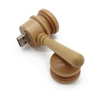 Chiavetta USB 2.0 a forma di scacchi in legno, creativa, per fotografie, viaggi, souvenir per amici, martello in legno, 128 GB