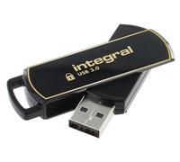 Memoria Integral INFD8GB360SEC3, 0 USB 3,0 - a forma di penna con Secure Lock Software nero/oro 32 GB