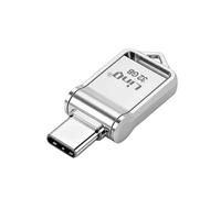 Chiavetta USB 32GB Doppio Connettore Type-C e USB 3.0 con Cappuccio Girevole