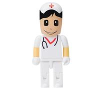 Chiavetta USB 32GB Modello di Infermiera Carino Pendrive USB 2.0 Memoria Flash Drive per Archiviazione Dati Esterna, bianca