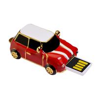 Chiavetta USB, a forma di auto d'epoca, 4 GB, portatile, piccola, compatta, ideale per backup TV, trasferimento, giochi, foto, musica, fotocamera, computer