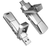 Chiavetta USB a stato solido da 128 GB USB 3.2 Gen 2 Dual USB A USB C Thumb Drive ad alta velocità memoria esterna compatibile con iPhone 15 16 17 Android MacBook PC iPad