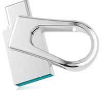Chiavetta USB C 32GB, Vansuny Doppia Interfaccia USB-A e USB-C con Rotazione a 360°, Pen Drive per Smartphone, PC, Tablet, Notebook - U24 Argento