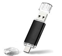 Chiavetta USB C da 256 GB, chiavetta USB 3.0 per iPhone 15/Pro/Plus/Android/Tablet/PC/MacBook, chiavetta portatile con trasferimento ad alta velocità, colore nero