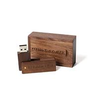 Chiavetta USB con incisione personalizzata, Chiavetta USB in legno massello con incisione regalo personalizzata per matrimoni, lauree, compleanni, festa del papà, festa della mamma
