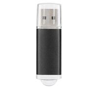 Chiavetta USB da 1 GB con cover trasparente e memoria di archiviazione portatile nera, compatibile con