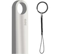 Chiavetta USB da 32 GB, Mini chiavetta USB da 32 GB, Chiavetta USB 2.0, Chiavetta USB da 32 GB con gancio per laptop/PC/auto ecc. Argento