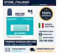 Goodram UME3 unità flash USB 64 GB USB tipo A 32 Gen 1 31 Gen 1 Turchese