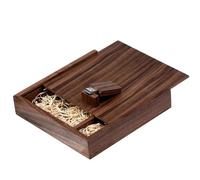 Chiavetta USB in legno personalizzata con scatola per regalo con logo per matrimonio/anniversario/fotografia