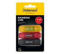 Intenso USB Stick Rainbow Line 3er Pack 3x8GB USB-Stick 3502463 Flash-Speicher
