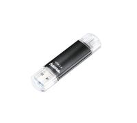 Chiavetta USB "Laeta Twin", USB 3.0, 256GB, 40MB/s, nera