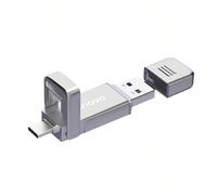 Chiavetta USB Lenovo Type-C USB3.2 per telefono cellulare, con doppia interfaccia, cappuccio in metallo, antipolvere e antiurto SX6Pro 32G,64G,128GLega di zinco