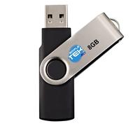 HAMA - Chiavetta USB 2.0 ruotabile, 8 GB 10 MB/s, Nero/Argento