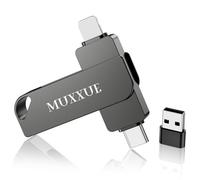 Chiavetta USB per phone 128GB senza App, MUXXUE Memoria Esterna phone 3 in 1 per 1Phone 1Pad Android e PC USB C Pen Drive per Foto, Video e File