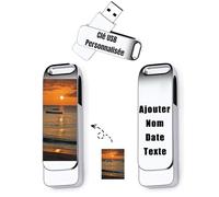 Chiavetta USB Personalizzata 128GB/64GB/32GB - Crea La Tua Pen Drive con Il Tuo Testo, Foto e Logo (C / 128GB)
