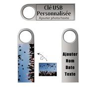 Chiavetta USB Personalizzata Con Il Tuo Testo, Foto e Logo - Crea La Tua Pen Drive 128 GB/64 GB/32 GB (A / 32GB)