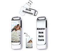 Chiavetta USB Personalizzata con Il Tuo Testo Foto e Logo, Pen Drive Pennetta USB Chiavetta USB 128 gb/64 gb/32 gb, Trasferimento/Lettura Veloce (C / 64GB)