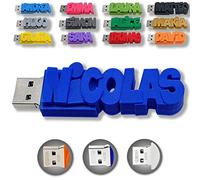 Chiavetta USB personalizzata con il tuo testo - il colore di tua scelta - USB 3.0 - 8 Go, 16 Go o 32 Go - un regalo originale e unico (8 GB, Blu scuro)