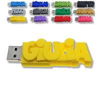 Chiavetta USB personalizzata con il tuo testo - il colore di tua scelta - USB 3.0 - 8 Go, 16 Go o 32 Go - un regalo originale e unico (16 GB, Giallo)