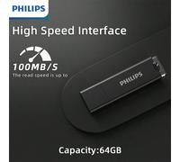 Chiavetta USB Philips 64 GB, unità flash USB 64 GB, memoria USB, unità dati USB, per PC e computer portatile, disponibile in vari colori 8G,16G,32G,64GLega di zinco