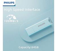 Chiavetta USB Philips 64GB, unità di memoria USB 64GB, chiavetta USB, memoria portatile, unità di archiviazione dati, per PC e computer portatile, colorato 8G,16G,32G,64GLega di zinco