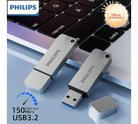 Chiavetta USB Philips da 128GB con connessione Type-C USB 3.2, velocità di lettura di 150MB/s, unità USB portatile per USB 3.0/2.0, memoria USB per smartphone Android, computer portatile e PC 16G,32G,