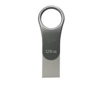 Silicon Power - Mobile C80 unità flash USB 128 GB USB Type-A / USB Type-C 3.2 Gen 1 (3.1 Gen 1) Titanio - SPEDIZIONE GRATUITA